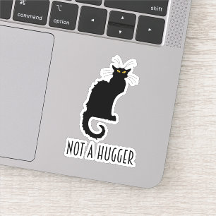 Sticker Pas Un Gros Amusant Introverti Antisocial Cat