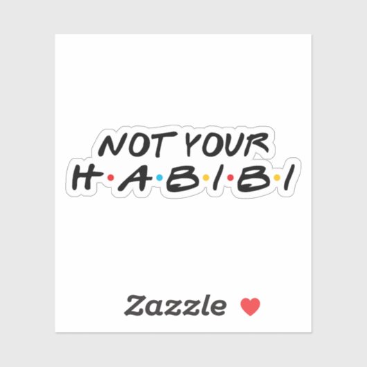 Sticker Pas vos citations en arabe drôle Habibi (Feuille)