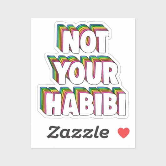 Sticker Pas votre Habibi (Feuille)