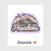 Sticker Pasadena, Californie (Feuille)