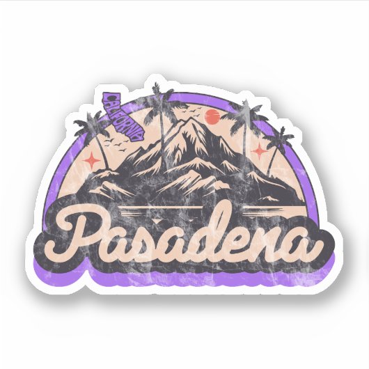 Sticker Pasadena, Californie (Devant)