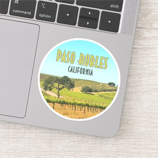 Sticker Paso Robles California Vineyard Vintage (Détail)