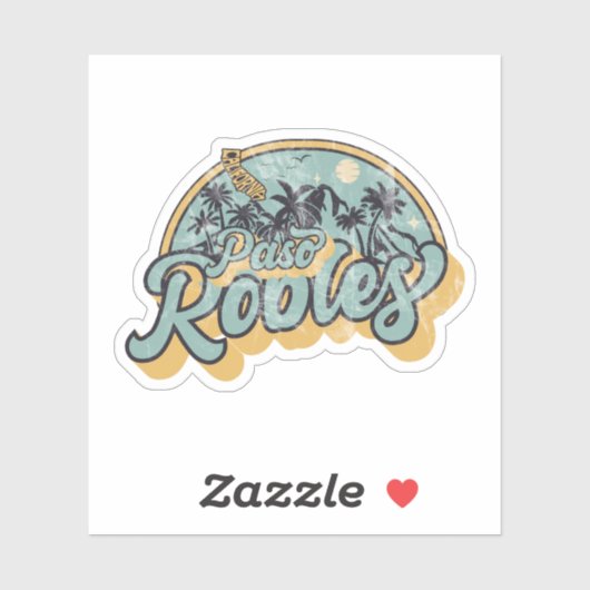Sticker Paso Robles, Californie (Feuille)