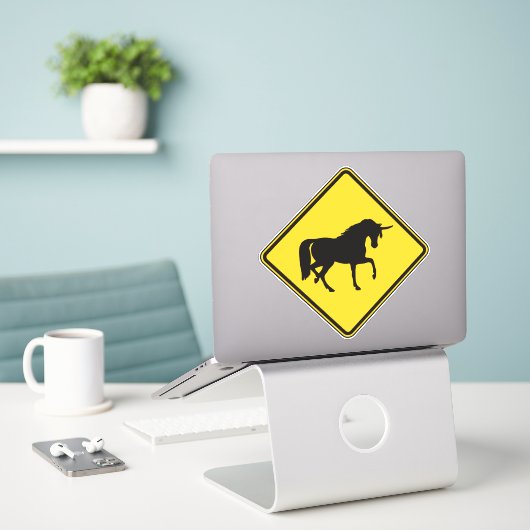 Sticker Passage de la licorne (Ordinateur portable sur le bureau)
