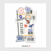 STICKER PASSAGE D'EMBARQUEMENT GRÈCE (Feuille)