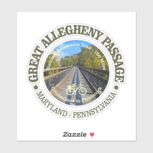 Sticker Passage du Grand Allegheny (cyclisme c) (Feuille)