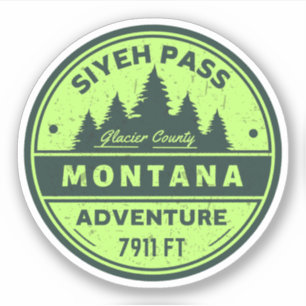 Sticker passe de siyeh sentiers montana randonnées