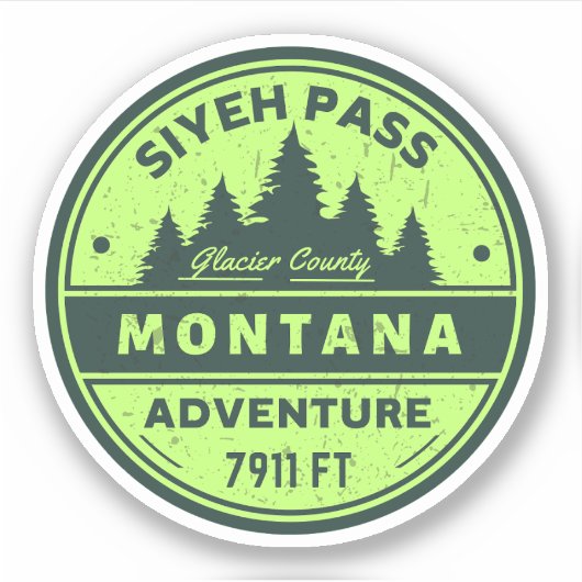 Sticker passe de siyeh sentiers montana randonnées (Devant)