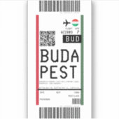 Sticker Passe d'embarquement à Budapest (BUD) (Devant)