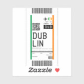 Sticker Passe d'embarquement à Dublin (DUB) (Feuille)