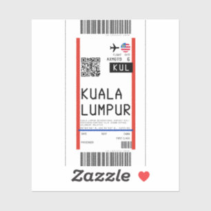 Sticker Passe d'embarquement à Kuala Lumpur (KUL)
