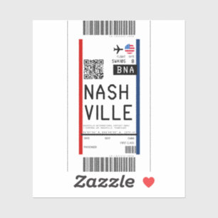 Sticker Passe d'embarquement à Nashville (BNA)