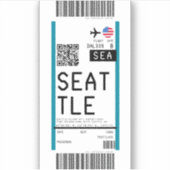 Sticker Passe d'embarquement à Seattle (SEA) (Devant)