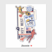 STICKER PASSE D'EMBARQUEMENT CLÉ WEST FLORIDA USA (Feuille)