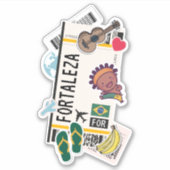 STICKER PASSE D'EMBARQUEMENT FORTALEZA BRÉSIL (Devant)