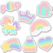Sticker Passez donc ! pack d'autocollants pour fille pop i (Devant)