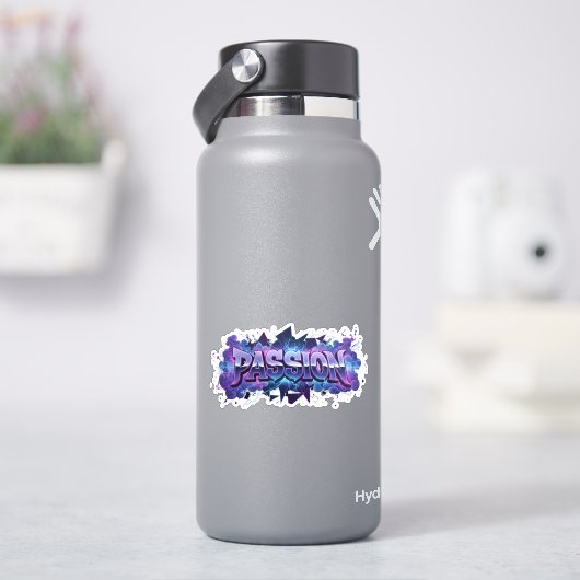 Sticker Passion Cyberpunk Typography – Vibrant Modern Word (HydroFlask)