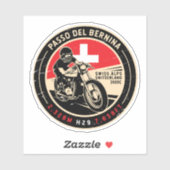 Sticker Passo del Bernina | Suisse | Motorcycle (Feuille)