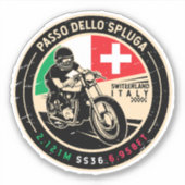 Sticker Passo Dello Spluga Italie Suisse (Devant)
