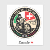Sticker Passo Dello Spluga Italie Suisse (Feuille)