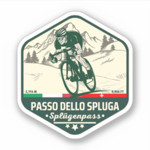 Sticker Passo dello Spluga Italien Suisse Montagnes moto
