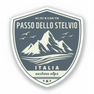 Sticker passo dello stelvio - stelvio pass alpes italienne