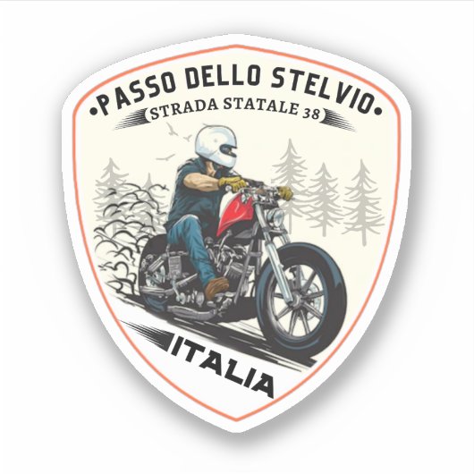 Sticker passo dello stelvio - stelvio pass alpes italienne (Devant)