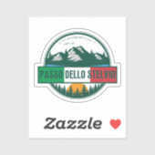 Sticker passo dello stelvio - stelvio pass italien Mountai (Feuille)