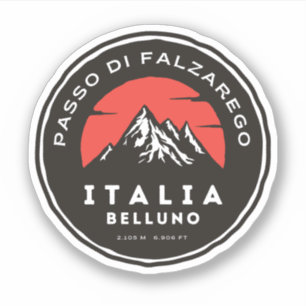 Sticker Passo di Falzarego - dolomie de col italien