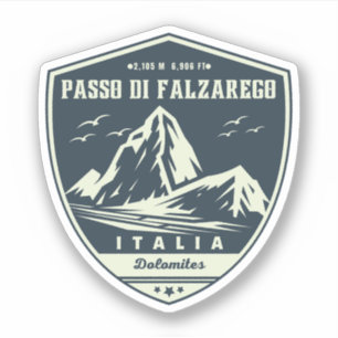 Sticker Passo di Falzarego - dolomie de col italien