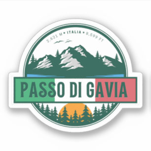 Sticker passo di gavia - gavia pass alpes montagneuses ita