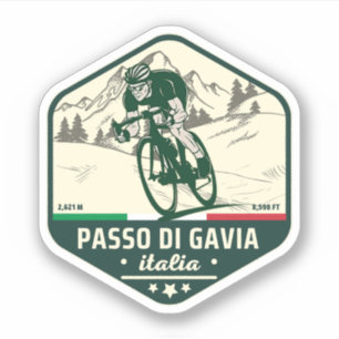 Sticker passo di gavia - gavia pass alpes montagneuses ita