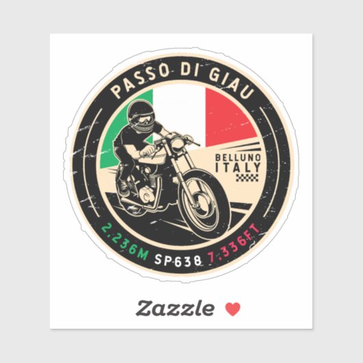 Sticker Passo di Giau Italie | Pass Giau | Motorcycle (Feuille)