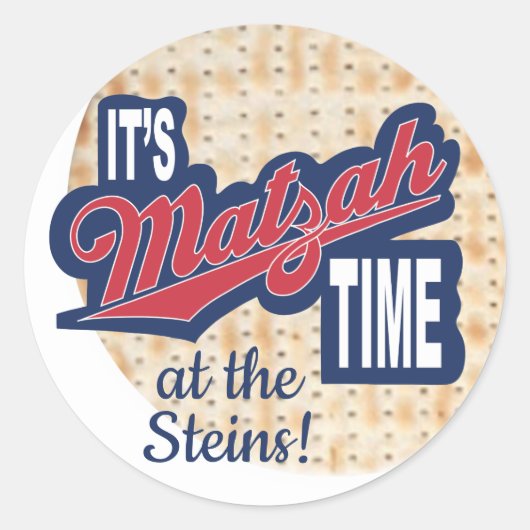 Sticker Passover Round "It's Matzah Time" (Devant)