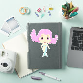 Sticker Pastel Arc-en-ciel couleur mignonne sirène (Couverture iPad)
