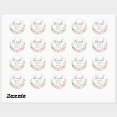 Sticker Pastel Blush Merci Favoriser (Feuille)