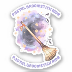 Sticker Pastel Broomstick