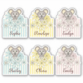 Sticker Pastel Cute Koala Animal Kids Nom Fête Favoriser (Devant)