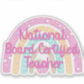 Sticker Pastel Enseignant Certifié Conseil National Rainbo (Devant)