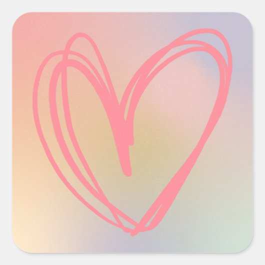 Sticker Pastel Heart" (Devant)