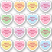 Sticker Pastel Heureuse Sainte-Valentin bonbons personnali (Devant)