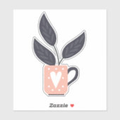 Sticker Pastel plante moderne simple (Feuille)
