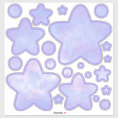 Sticker Pastel Purple Star Decal (Feuille)