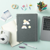 Sticker Pastel Rainbow Sunshine Custom-Cut Vinyl (Couverture iPad)