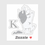 Sticker Pastel Wild Thing | Ajouter votre initiale (Feuille)