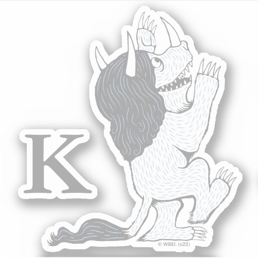 Sticker Pastel Wild Thing | Ajouter votre initiale (Devant)