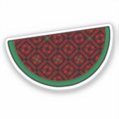Sticker Pastèque de Palestine Broderie tatreez rouge (Recto)