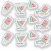 Sticker Pastèque Fruit Un Dans un Melon Pop Mix (Devant)