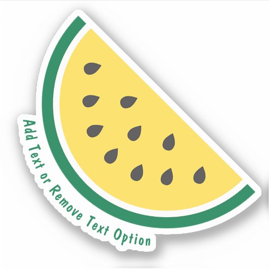 Sticker Pastèque jaune tranché (Devant)