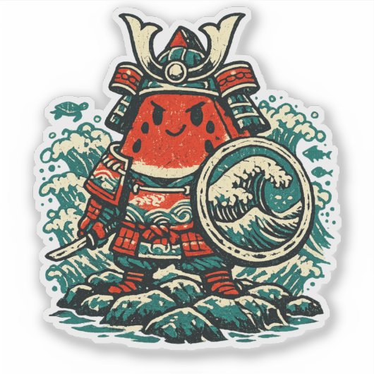 Sticker Pastèque Shogun — Gardien des Mers (Devant)